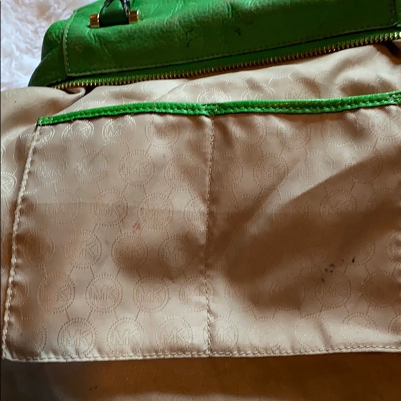 Green Michael Kors Purse with Strap - Picture 5 of 9